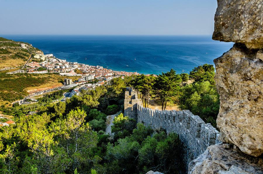 Arrábida Natural Park coastline with cliffs and turquoise water